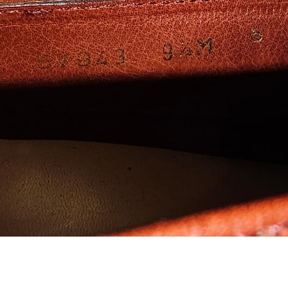 Freeman Mens 9.5M Cognac Brown Leather Loafer Dress Shoe Right Foot Only Amputee - Picture 5 of 6